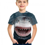 Hai t-s&auml;rk lastele riided Suvised loomad Sinise mere T-s&auml;rk poistele T-s&auml;rk Lastele m&otilde;eldud 2023. aasta top l&uuml;hikeste varrukatega 3D prindiga t&uuml;drukute s&auml;rgid 130