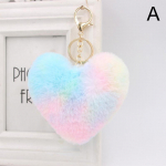 1 tk PomPom Love Heart karusnaha kohevad v&otilde;tmehoidjad pl&uuml;&uuml;sist palliga auto ripats v&otilde;tmehoidja k&auml;ekoti tarvikud