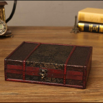 Uus Hiina vintage haaratav hoiukast, lame loominguline lauaarvuti raamatuhoidik Puidust vintage puidust kast 28x21.5x8.2