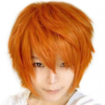 Meeste l&uuml;hike parukas, Cosplay peokost&uuml;&uuml;m, t&auml;is parukas, sirge parukate kingitus