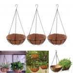 3tk rippuv kookosekorvi istutusmasin Lillede metallist riidepuu