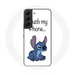 &Uuml;mbris Samsung Galaxy S22 Lilo jaoks ja Stitch armas valge taust