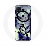 &Uuml;mbris Samsung Galaxy A22 5G Dreamcatcheri jaoks lilla hall ja must