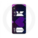 Coque pour Xiaomi Redmi Note 5 Pro Bangtan Sonyeondan Logo BTS Et Logo ARMY I Purple You