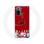 &Uuml;mbris Xiaomi Redmi Note 10 Pro BTS Bangtan Boysi punase taustaga j&otilde;ulukingiks 2023