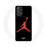 Coque pour Samsung Galaxy A33 5G Michael Jordan Logo Rouge