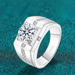 1ct D VVS1 moissanite teemants&otilde;rmus meestele 925 sterling h&otilde;be 18k kullatud kihlamispaela peened ehted 5