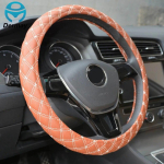 DERMAY 5 Colors Car Steering Wheel Cover faux Leather Universal M Size for Steering Wheel 14-15 95% Cars Skidproof Four Seasons must