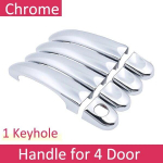 for Volkswagen VW Caddy 2K 2004~2016 Chrome Door Handle Cover Car Accessories Stickers Trim Set 2005 2007 2009 2011 2013 2015 4 Door 1 Keyhole