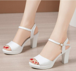 Mood naiste kingad Naiste pumbad, terava otsaga pandlad, rihmad, sandaalid, tikk-kontsad, daam 34 punane