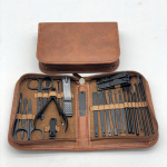 Manik&uuml;&uuml;rikomplekt Professionaalne K&uuml;&uuml;nel&otilde;ikurikomplekt-26 Osaline Roostevabast Terasest Manik&uuml;&uuml;r 26pcs/set pruun