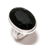 Natural Black Spinel Gemstone Handmade 925 Sterling Silver Gift Ring Size 7 p4h47