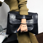 Yogodlns Fashion naiste &uuml;mbrikuga sidurikott Kvaliteetsed Crossbody kotid naistele Trend K&auml;ekott Messenger Bag Suured naiste sidurid 37x3x25cm must