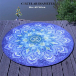 &Uuml;mmargune treening-joogamati meditatsioonipadi 60-90-125CM l&auml;bim&otilde;&otilde;t libisemiskindel vaiptr&uuml;kiga pehmenduspadjad Pilates Fitness treening A60x60cm