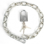 Safety Chain Hardening 8 mm Thick,with Windproof Rain-Proof Mat Lock - Heavy Duty Chain Lock,Applicable to Exterior Door Bicycle Generator