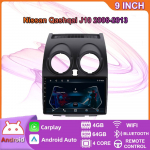 9-tolline Android Carplay Nissan Qashqai J10 2006-2013 autoraadio Multimeedia videopleier GPS-navigatsioon WIFI 2+32GB 4+64GB