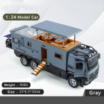 1/24 Benz NOMADISON sulamist haagissuvila mudeli maastikus&otilde;iduki simulatsiooni heli ja valguse tagasit&otilde;mmatav m&auml;nguasi autopoiste kollektsiooni kaunistus kingitus 1/24-Size:23*6.3*10cm hall