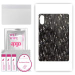 apgo Protective Skin Sticker for the back compatible with Honor Pad V8 Pro WiFi, Wrap Film, Foil, Vinyl - Pattern Carbon Black Pixel