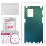 apgo Protective Skin Sticker for the back+sides compatible with Oppo Reno8 4G, Full Wrap Film, Foil, Vinyl - Pattern Carbon Chameleon CAKA1