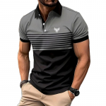 Meeste vabaaja pol&uuml;estrist hingav polos&auml;rk Meeste Slim Fit l&uuml;hikeste varrukatega sportlik polos&auml;rk. S hall