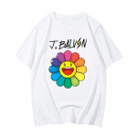 J Balvin Reggae R&auml;ppar T-s&auml;rgid Vabaaja Meeste Esteetiline Graafilise Tr&uuml;kiga T-s&auml;rk Hip Hop Streetwear Puuvillane Mugav Meeste T-s&auml;rk XS valge