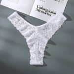 Naiste aluspesu Seksikad sportlikud madala v&ouml;&ouml;kohaga j&auml;lgedeta pitsp&uuml;ksid, suured T-p&uuml;ksid L valge