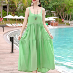 Elegantne Sling Naistele Suures suuruses vabaaja kleit Suvine pikk kleit vanaaegne keskealiste naiste riided XL