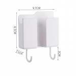 TV Konditsioneer Kaugjuhtimispult Hoiukast Seinale riputatav voodi k&otilde;rval Mobiiltelefoni hoiuruum Perforatsioonivaba hoiustamisriiul Konks seinariiul 9.7*8.5*3cm valge