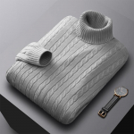 Meeste kaelusega kampsun, &uuml;hev&auml;rviline k&otilde;rge kaelusega pullover Kootud kampsunid vabaaja elastsed kampsunid meeste s&uuml;gis-talv XXXL