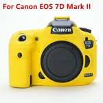 7D silikoonist armor naha&uuml;mbris, korpuse kaitse, DSLR-kaamera kott Canon EOS 7D Mark II 2 7D2 7DII jaoks EOS 7D must