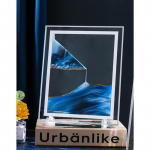 Liikuv liiv Kunstpilt Elutoa Ornament 3D Kolmem&otilde;&otilde;tmeline Liivakellamaal Kodukontor sinine