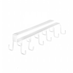 Punch-free kaherealine konksu riputatav hoidik tass seinakapp konks spaatli hammas tassi hoiustamine majapidamises sepistatud k&ouml;&ouml;gis panipaik 25*2.5**4cm(Single row) must