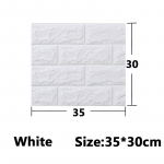 Isekleepuvad telliskiviseinakleebiste 3D-seinakleebised lastetoa soojale magamistoale 5 tk 35x30cm/13,7x11,8 tolli 5pcs valge