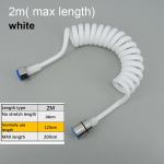 1.5/3/2m valge 304 peaga Painduv Vedru Du&scaron;ipea pehme Voolik toru plastik Vesi WC Tualett Bidee Pihusti Telefoniliin vannituba 2m(max)