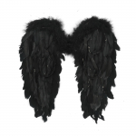 Sulgede inglitiivad t&auml;iskasvanud lastele Halloweeni j&otilde;ulupeol, Cosplay-r&otilde;ivaste rekvisiidid 45cm*45cm must