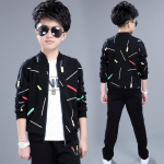 Poiste kevadine ja s&uuml;gisene korea kaheosaline &uuml;likond kardigan jakk + p&uuml;ksid vabaaja lasteriided 150