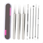 Comedone Clip Portable Stainless Steel Tweezers Easy to Clean Blackhead Needle Facial Cleanser for Type B