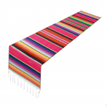 8 Pieces Mexican Table Runner 14 x 84 inch,Mexican Serape for Theme Party Decoration ,Fiesta roosa punane v&auml;rv