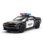 1/32 Dodge Hellcat Politseiauto Mudelid M&auml;nguasjad Sulam Die-cast Simulatsioonimudel T&otilde;mmatav Moodel Heliga Valgusega Autod M&auml;nguasjad Poistele must