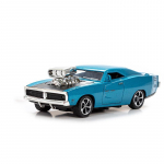 1/32 Dodge Challenger vanaaegne klassikaline sulamist automudel, survevalatud m&auml;nguasi heli- ja valguss&otilde;idukitega, kaunistusm&auml;nguasjad lastele kingitus sinine