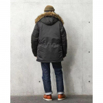 Parka Meeste Talvejope Klassikaline Parka &Auml;&auml;rmusliku K&uuml;lma Ilma jaoks Veekindel Eemaldatav Kunstkarusnahk Kapuutsi &Uuml;mber S must