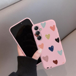 S&uuml;damemustriga pehme silikoon&uuml;mbris Samsung A55 M35 S24 Xiaomi Redmi Note 13 Pro 13C iPhone Huawei Honor Realme kaamerale kaitsev p&otilde;rutuskindel kate Samsung Galaxy S9 Plus sinine