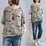 2023. aasta suvemood: Suures suuruses nahkhiire varrukatega topp naistele, avara istmega, salendav disain, vanust v&auml;hendav. FlatStyle One Size