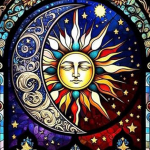 Teemantmosaiikmaalid Taevap&auml;ike ja Kuu t&auml;iskivid 5D DIY Teemantmaaling Ristpistes Teemanttikandid Dekoor Full Round 20x20CM