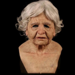Old Man  Head Cover Old Man Grandpa Face Wig  heme Horror Mask Snug Band Snug Mask Easter Masquerade Party Mask One Size kollane