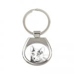 Russian Blue - keychain with a cat, keychain with a print, personalized pendant from the Art-Dog brand