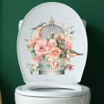 Loomingulised lillelindude puuri seinakleebised Taime WC-kleebised Keraamiliste plaatide kaunistuskleebised 30x30cm