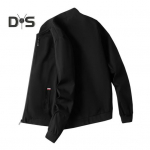 Meeste jakk mantel p&uuml;stkrae pikkade varrukatega elastse &auml;&auml;risega vabaaja mantel taskutega lukuga kinnitusega &otilde;huke pesapallijakk M tumesinine v&auml;rv