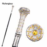 Valge kollane kunstlik teemant jalutuskepp mood Dekoratiivne jalutuskepp Gentleman Elegant Cosplay Cane Crosier 92cm