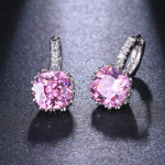 Bettyue Trend Klassikalise Seeria Ruudukujulised AAA tsirkoonidega Naistele ja T&uuml;drukutele Lihtsad K&otilde;rvar&otilde;ngad Moes Peo Esimene Valik roosa